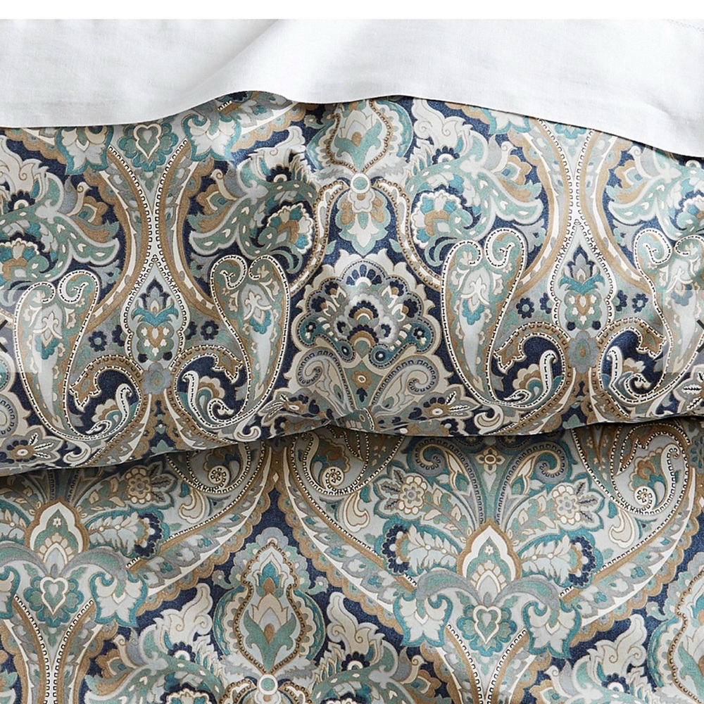 Pottery Barn Mackenna Paisley Organic King Duvet Cover